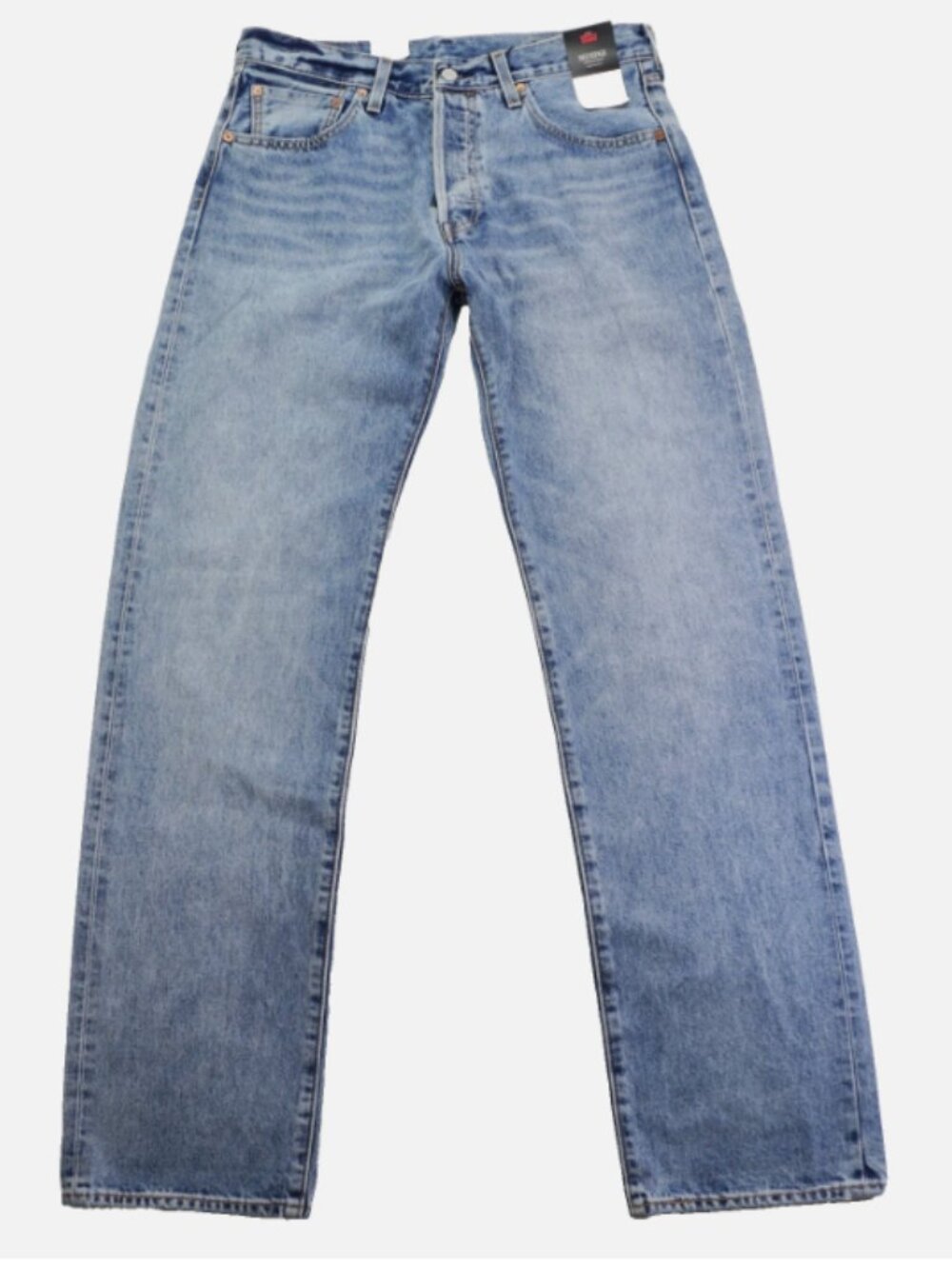 Levi's Premium 501 W34 L36 Relaxed Selvedge Men's Jeans Lite Wash 100% Cotton